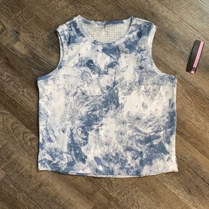 ebb & flow blue and white tie dye tank